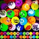 JOYIN 48 PCS Halloween Bouncy Balls for Kids Gift, Glow in The Dark Bouncing Balls for Halloween Party Decoration, Trick or Treats Glowing Bounce Ball for Halloween Party Favors Supplies Goodie Filler