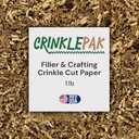 CrinklePak 1LB USA Made Kraft Crinkle Paper Filler | Great Shredded Paper For Gift Baskets, Shipping Packages, Gift Box, Basket Filler for Christmas, Birthdays, Weddings, Anniversaries | Kraft Crinkle