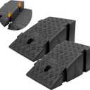 YYDS Curb Ramp, 6" 7" Rise Height 2 Pack,Heavy Duty Plastic Ramps,Interlock Curb Ramps for Driveway,Threshold Ramp for Sidewalk,Driveway,Car, Scooter, Bike, Motorcycle (6 inch high)