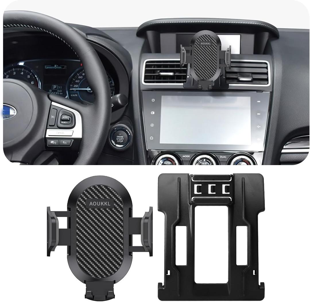 Car Phone Holder Fits for Subaru Forester 2014-2018 Accessories, Thick Cases Friendly, Cell Phone Mount for 4.7-7 in Phones, 360 Degree Rotation, Easy to Install