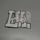 4 x 6-1/2" Varsity Letter Patches White Iron On Letters Letterman Jacket Patches Chenille Large Iron On Letters for Clothing Jacket/Hoodie/Varsity L