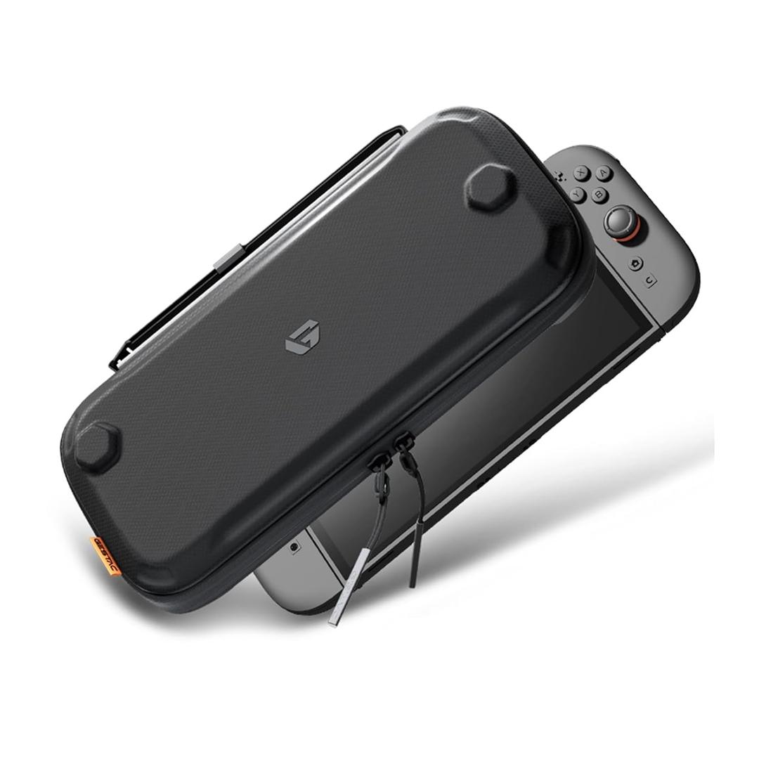 G.S.TAC Tactical Slim Carrying Case Compatible with Switch 2 (2025), Hard Storage Bag with 12 Game Card Slots, Portable Travel Case for Switch 2 Console and Accessories, Black