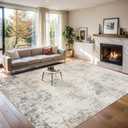8x10 Area Rugs for Living Room - Washable Rug Modern Abstract Soft Large Neutral Non-Slip Carpet Indoor Floor Stain Resistant Thin Carpets for Bedroom Dining Room Farmhouse Nursery Home Office Multi