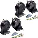Car Horn 4 pack 12v Waterproof Auto Horn Used for Trucks Trains, Universal Electric Snail Horns Kit for Cars, Motorcycles,Off-Road Vehicles,Ships