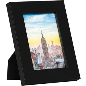 Frame Amo 4x6 Black Modern Picture Frame, 1 inch Border, Glass Front, for Wall or Table