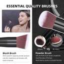 Makeup Brushes BS-MALL Premium Synthetic Foundation Powder Concealers Eye Shadows Makeup 14 Pcs Brush Set, Rose Golden, with Case (Black)