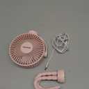 Gaiatop Mini Portable Stroller Fan, Battery Operated Small Clip on Fan, Detachable 3 Speed Rechargeable 360 Rotate Flexible Tripod Handheld Desk Cooling Fan for Car Seat Crib Treadmill Travel Pink