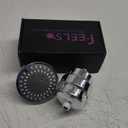 FEELSO Shower Head and 15 Stage Shower Filter Combo, High Pressure 5 Spray Settings Filtered Showerhead with Water Softener Filter Cartridge for Hard Water Remove Chlorine and Harmful Substances (Chrome)