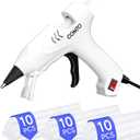 Hot Glue  Kit with 30 Sticks, 20W Fast Preheating Mini Hot Glue and Sticks Set for School Crafts DIY Arts and Quick Home Repairs, White (30 Sticks (4"/10cm Each))