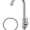 Cold Water Only Faucet SUS304 Stainless Steel Faucet for Kitchen Sink