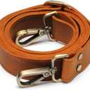 Full Grain Leather Replacement Strap for Handbags, Purses, Crossbody Bags, & Laptop Cases | Adjustable Shoulder Strap with Swivel Clasps | Camel, 1 in. Wide