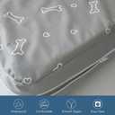 Waterproof Dog Bed Cover, Removable Dog Bed Covers Replacement Washable with Smooth Zipper, Indoor/Outdoor, Bone Print 27 x 36 x 4 Inch for Dog/Cat, Cover Only