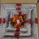 Christmas Lighted Gift Boxes Decorations Set of 4, 2.8Ft Stackable Christmas Nesting Boxes Battery Operated with Timer for Home and Party Decoration