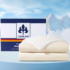 Cooling Comforter Queen Size,NASA-Grade Double-Sided Cool Tech,Q-Max>0.4,Cooling Blankets for Hot Sleepers,Silky Smooth & Lightweight Summer ComforterSnow Ivory,90"x90"