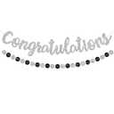 BEISHIDA Congratulations Banner(NO-DIY) Silver 2026 Graduation Banners, Grad Congrats Class of 2026 Party Supplies,Garland for Congratulation Graduation,Wedding,Retirement Party Decor
