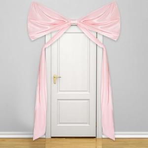 Knitgrip 78.7 x 39.4 Inch Coquette Large Satin Bow Giant Bow Decorations for Arch Wall Door Fireplace for Coquette Party Baby Shower Birthday Wedding Bridal Bachelorette Supplies