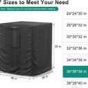 Central Large Air Conditioner Cover for Outside Units, Waterproof & Windproof Outdoor AC Units Cover Black (36"x36"x39" Inch)