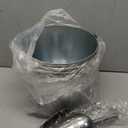 Zopeal 6 Pcs Galvanized Bucket 6.8 x 7.1 x 9.3 Inch Metal Ice Beer Buckets with Handle Stainless Steel Shovels and Tongs Metal Pails for Wedding Summer Party Crafts Table Centerpieces(Sliver) (Silver)