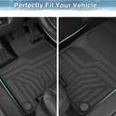 Mixsuper F150 Floor mats-Floor mat for Ford F150/Ford Bronco 1980-1996, F-250/F350 1980-1997 Classic Ford Truck Accessories,All Weather TPE Rubber Floor Liners Protection,Anti-Slip Car Mats, Black