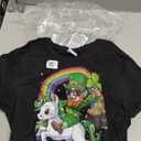 Unicorn St Patricks Day Girls Women Leprechaun Shamrock TShirt. S Size