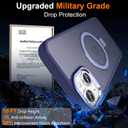 Magnetic for iPhone 14 Case with Invisible Stand, [10 FT Drop Protection] [Velvety Touch] Slim Translucent Matte Back Shockproof Phone Case for iPhone 14 6.1'', Blue