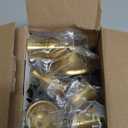 Taper Candle Stick Holder, 6PCS Brass Gold Candle Holders for Candlesticks, Vintage Metal Candlestick Holders for Dinner Room Table Centerpiece or Mantel Wedding Party Decor (6, Gold)