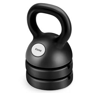 Cisleb Adjustable Kettlebell Weight Set: 3-in-1 Kettlebells (5lbs 8lbs 12lbs) for Home Gym Full-Body Workout Strength Training Weight Loss | Good for Beginners & Women Men