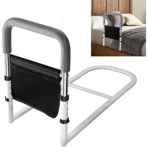 Bed Rails for Ederly Adults Safety, Adjustable Height Bed Assist Rails for Seniors Fall Prevent Grab Bar Fits King Queen Full Twin Bed