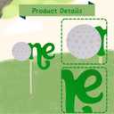 First Birthday Wood Cake Topper,Golf-Themed One-Year-Old Party Decoration Supplies Sports-Themed One-Year-Old Birthday Cake Decoration,Hole In One One-Year Cake Decoration