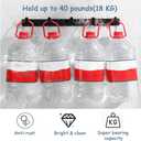 Wall Mounted Coat Racks with 5 Hooks Hanging Holder Towel Rack 17.7"x1.3" Modern Black Hanging for Clothes Entryway Bathroom (5 Hooks(2 Packs))