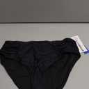 COCOPEAR Full Coverage Bikini Bottoms for Women Mid Rise Bathing Suit Bottoms for Women Ruched Tummy Control Swim Bottoms Black M