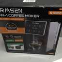AIRMSEN Grind & Brew Coffee Maker with Built-in Grinder (2026 Model) - Single-Serve, Compatible with K-Cup Pods & Ground, 1000W Fast 6-14oz Brewer, Descaling Alert, Touchscreen & 50oz Removable Tank