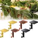 MorningRo 2 in 1 Fireplace Garland and Stocking Hangers for Mantel Heavy Duty Christmas Stocking Holders for Mantle Metal Garland Hooks Xmas Holiday Decoration(Black Brass Bronze,6 Pack)