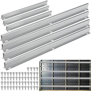 16FT Garage Door Support Strut Kit (Double Car Door), 18-Gauge (1mm) Galvanized Steel Reinforcement - Storm-Ready Anti-Buckling Brace, 7-Segment Overlapping Design, Fits 16x7 16x8 Doors