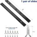 Ravinte 22 Inch Soft Close Drawer Slides 10 Pairs 20 Pack Black Full Extension Ball Bearing Drawer Glide Side Mount