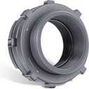 4 Inch Bulkhead Fitting PVC Water Tank Connector Plumbing Bulkhead Pipe Fitting NPT with Reinforced Seals & Shock Absorber Ring for Rain Barrels, Water Tanks, Aquariums, Tubs, Pools