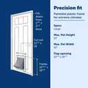 PetSafe Extreme Weather Dog Door for Exterior Door - Energy Efficient Door for Cats and Dogs Insulated Flap System, for Large Dogs up to 100 lb - Plastic Frame