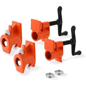 PONY ORIGINAL 2-Pack 50 Wood Gluing Pipe Clamp Fixture for 3/4 Inch Black Pipe