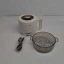 Dezin Electric Pot with Steamer, 1.8L Dual Power Ramen Cooker, Portable Non-Stick Hot Pot Electric for Soup, Pasta, Egg, Oatmeal, Overheat & Boil-Dry Protection, Ideal for Dorm, Office(Beige)