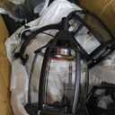 Outdoor Lamp Post Light 3-Head, Classic Vintage Light Pole with Clear Glass Panels, E27 Base, Dusk to Dawn Waterproof Street Light for Patio, Backyard, Garden, Driveway (Black)