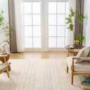 Shatex 2x3ft Handcrafted Braided Jute Rug, 100% Natural Jute Burlap Rug for Entryway and Hallway, Off-White