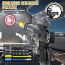 Flame Light Fully Automatic Water, 28-32 FT Range Powerful Classic Water Squirt, Electric Water Guns for Adult Kid, High Capacity 500+ Water Blaster, Summer Outdoor Swimming Pool Water Toy(Black)