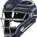 Rawlings | VELO 2.0 Catcher's Helmet | Baseball | Junior (6 1/2" - 7") | Navy/White