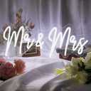 20in Mr and Mrs Wedding Neon Signs-Adjustable USB Mr and Mrs Light Up Sign Neon Wedding Decor Signs Backdrop Decorations for Reception Anniversary Engagement Gifts