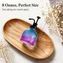 SheeChung 8Oz Vintage Glass Soap Dispenser Bathroom, Kitchen Dish Soap Dispenser with Pump, Refillable Hand Soap Dispenser, Antique Liquid Lotion Bottle, Farmhouse Decor (Purple Blue-Black Pump, 1 Pc)