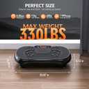 Vibration Plate Exercise Machine, PBYRD Lymphatic Drainage Machine for Weight Loss, Full Body Workout Vibrate Fitness Platform, Helps Toning Shaping Wellness Home Gyms Workout - Max User Weight 330lbs (Black)