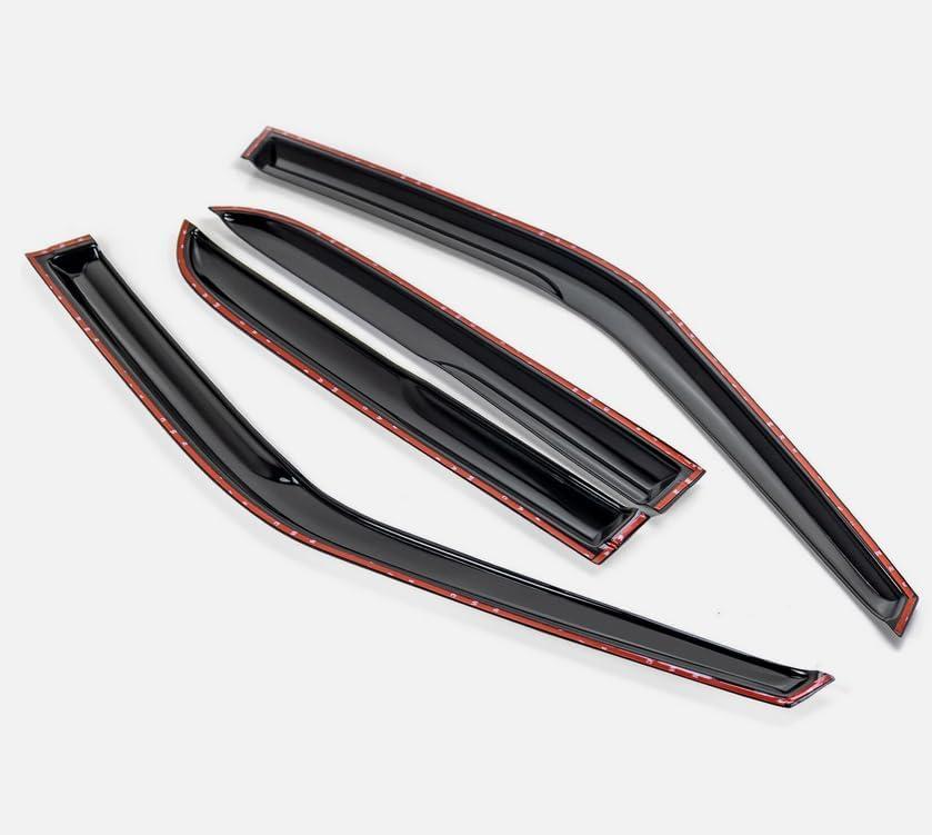Rain Guards Window Visors Fit 02-06 Honda CRV CR-V,4PCS Black JDM Mugen-Style Vent Deflector-2002 2003 2004 2005 2006