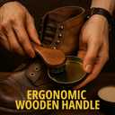 Horsehair Brush Applicator 4-Pack Horse Hair Polish Daubers for Leather, Boots, Shoes, Saddle Soap, Creams & Conditioners  Gentle Shine Brush Set for Leather Care