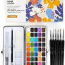 Grabie 50 Colors Watercolor Paint Set, Detail Paint Brush Included, Watercolor Paints, Painting Sets, Art Supplies for Painting, Travel Watercolor Set, Amateur Hobbyists