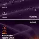 Soothfeel Women's Fleece Lined Joggers Pants High Waisted Water Resistant Thermal Sweatpants Winter Hiking Pants with Pockets (Purple, XS)